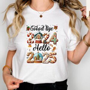 Goodbye 2024 Hello 2025 Happy New Year Celebration T-Shirt